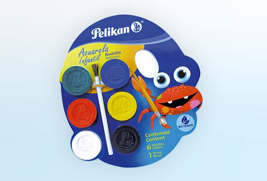 Imagen de PELIKAN(120) ACUARELA C/6 INFANTIL (07501216)