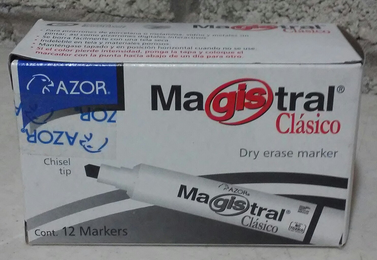 Imagen de AZOR(12) MAGISTRAL C/12 CLASICO P/PIZARRON BLANCO (301.8340)