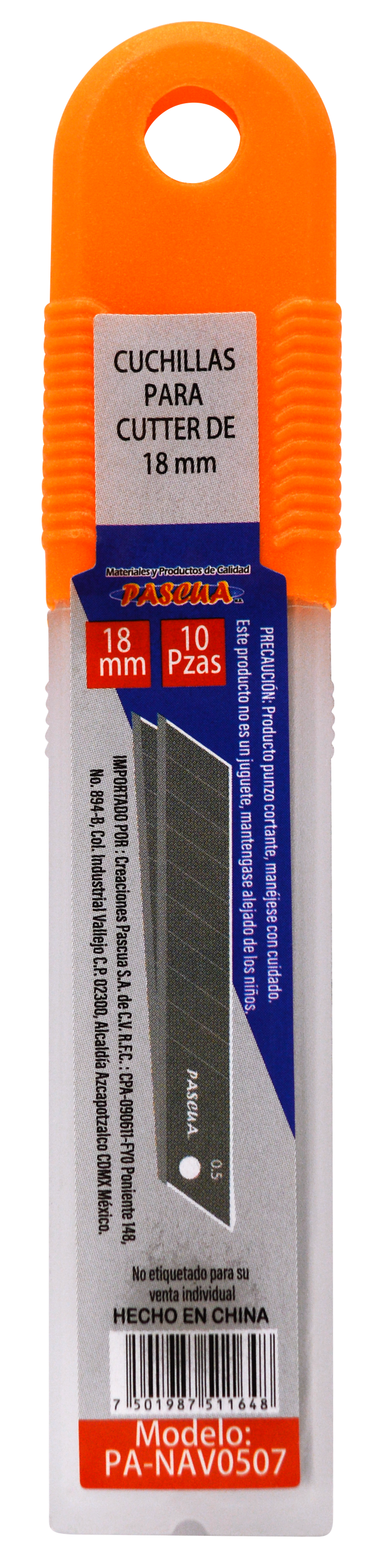 Imagen de PASCUA(10) REPUESTO P/CUTTER GRANDE C/10 PZAS (PA-NAV0507)