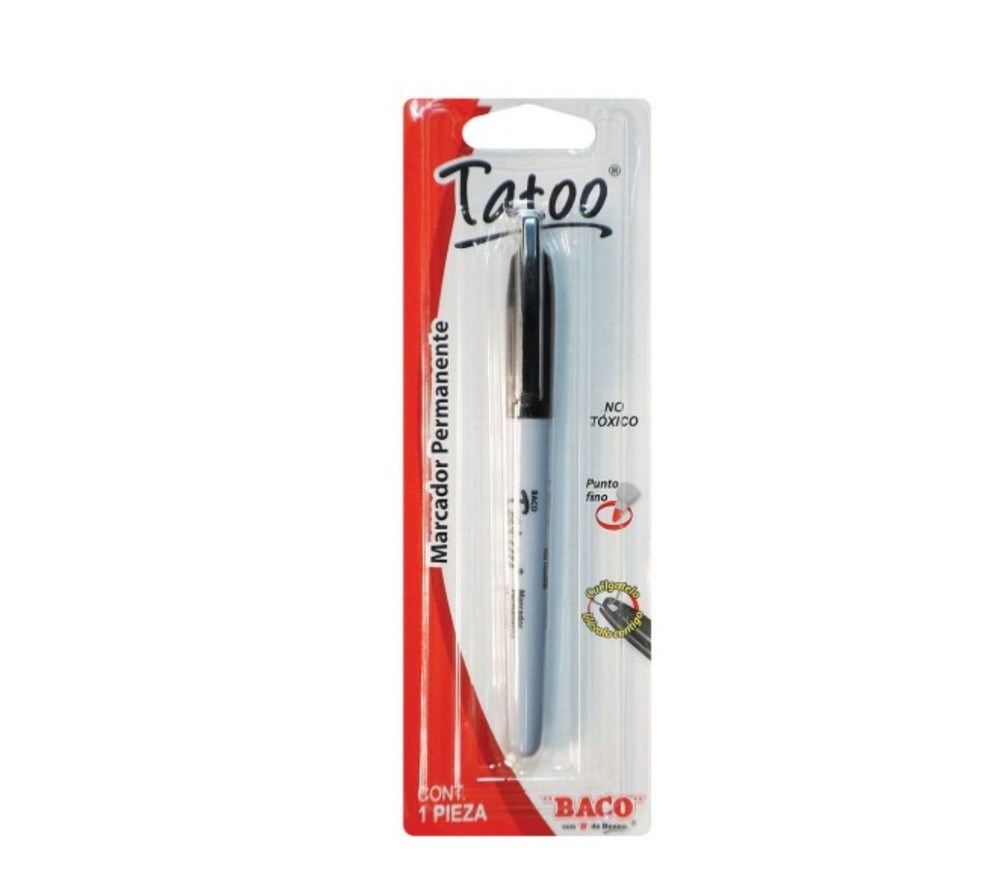 Imagen de BACO(100) MARCADOR TATOO BLISTER C/1PZA (MR100/MR101/MR102)