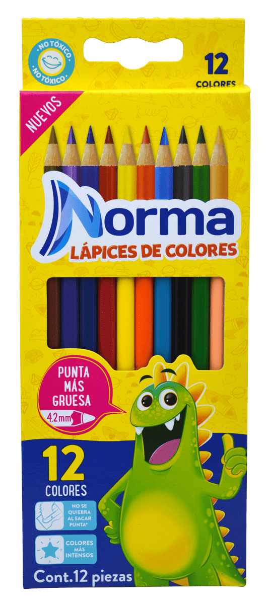 Imagen de NORMA(48) COLORES C/12 LARGOS (547072/584203/470729)