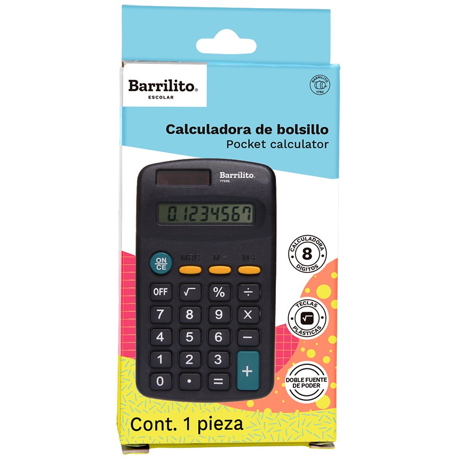 Imagen de BARRILITO(50) CALCULADORA (7723G) DE BOLSILLO 8DIG