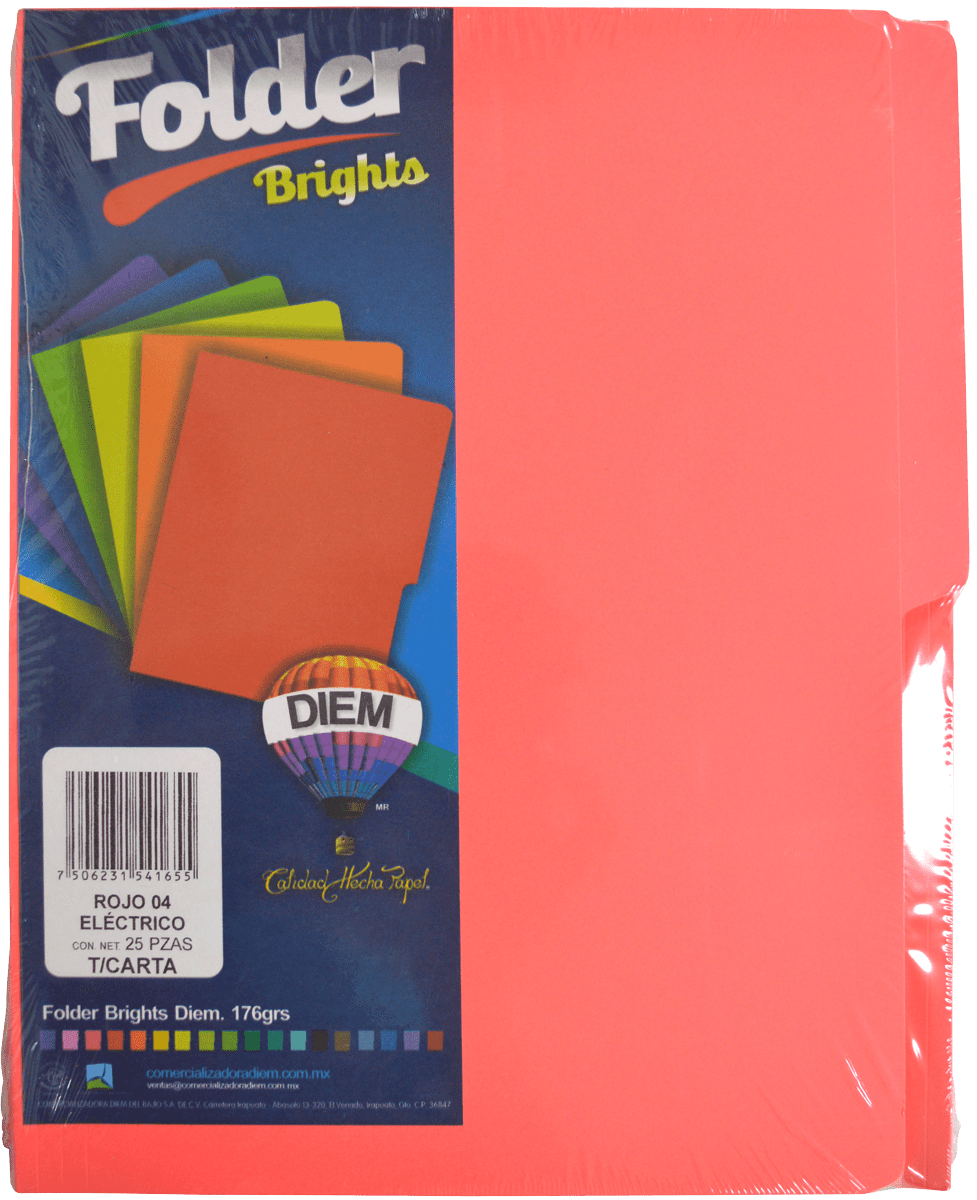 Imagen de DIEM(20) FOLDER BRIGHTS T/CARTA C/25 PZAS