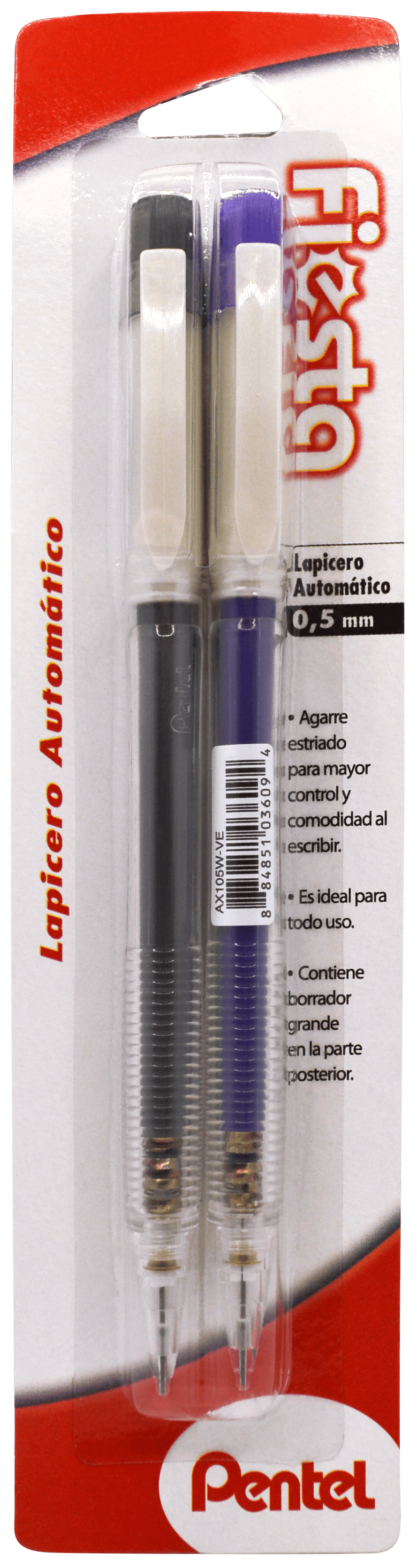 Imagen de PENTEL(6) LAPICERO FIESTA BLISTER C/2 ( AX105/107WBP2-M)