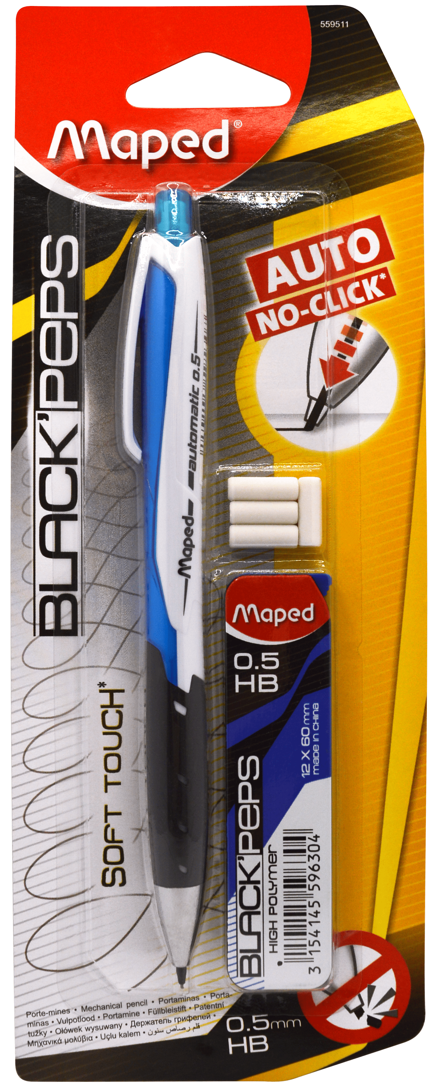 Imagen de MAPED(1) LAPICERO 0.5 + MINAS BLISTER (559511)