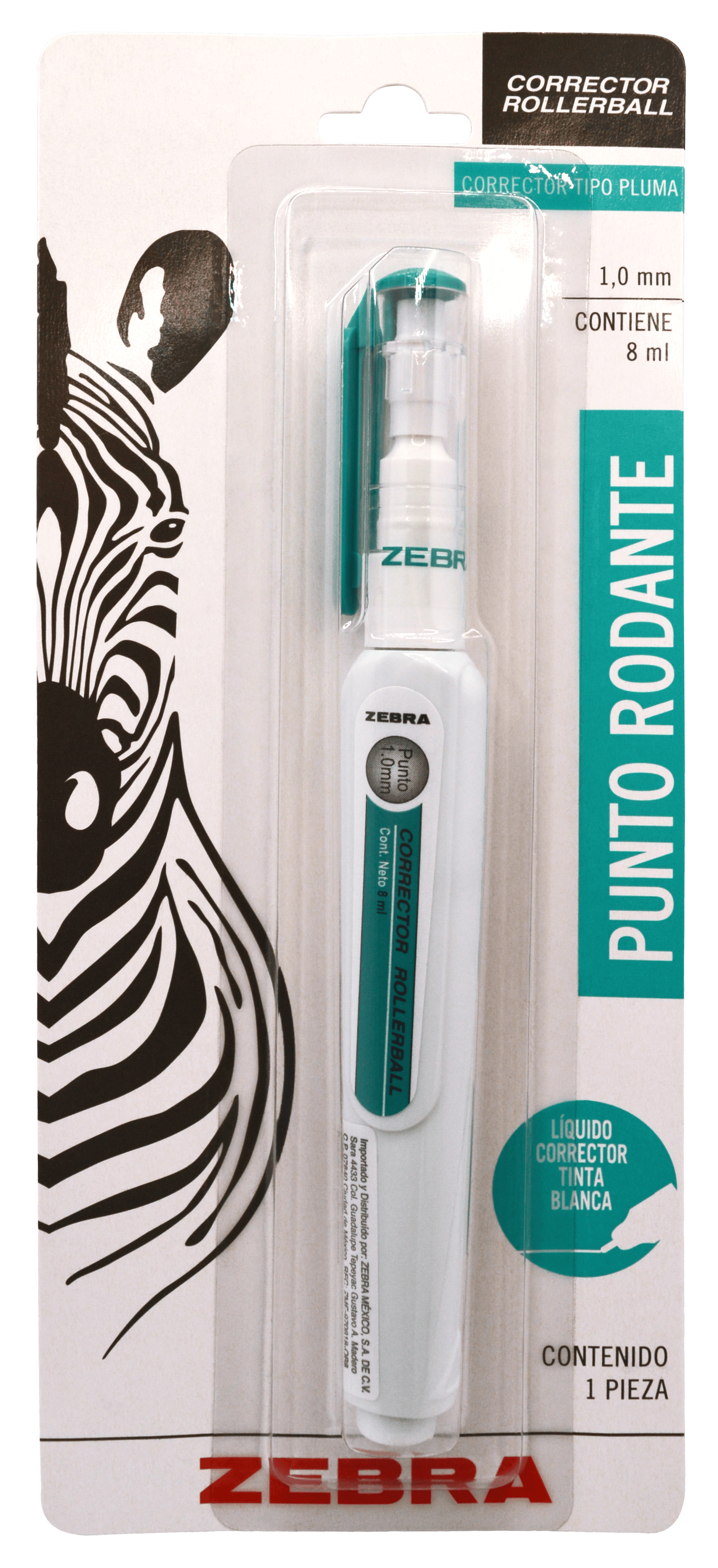 Imagen de ZEBRA(1) CORRECTOR LIQUIDO BLISTER 1PZA (2010)
