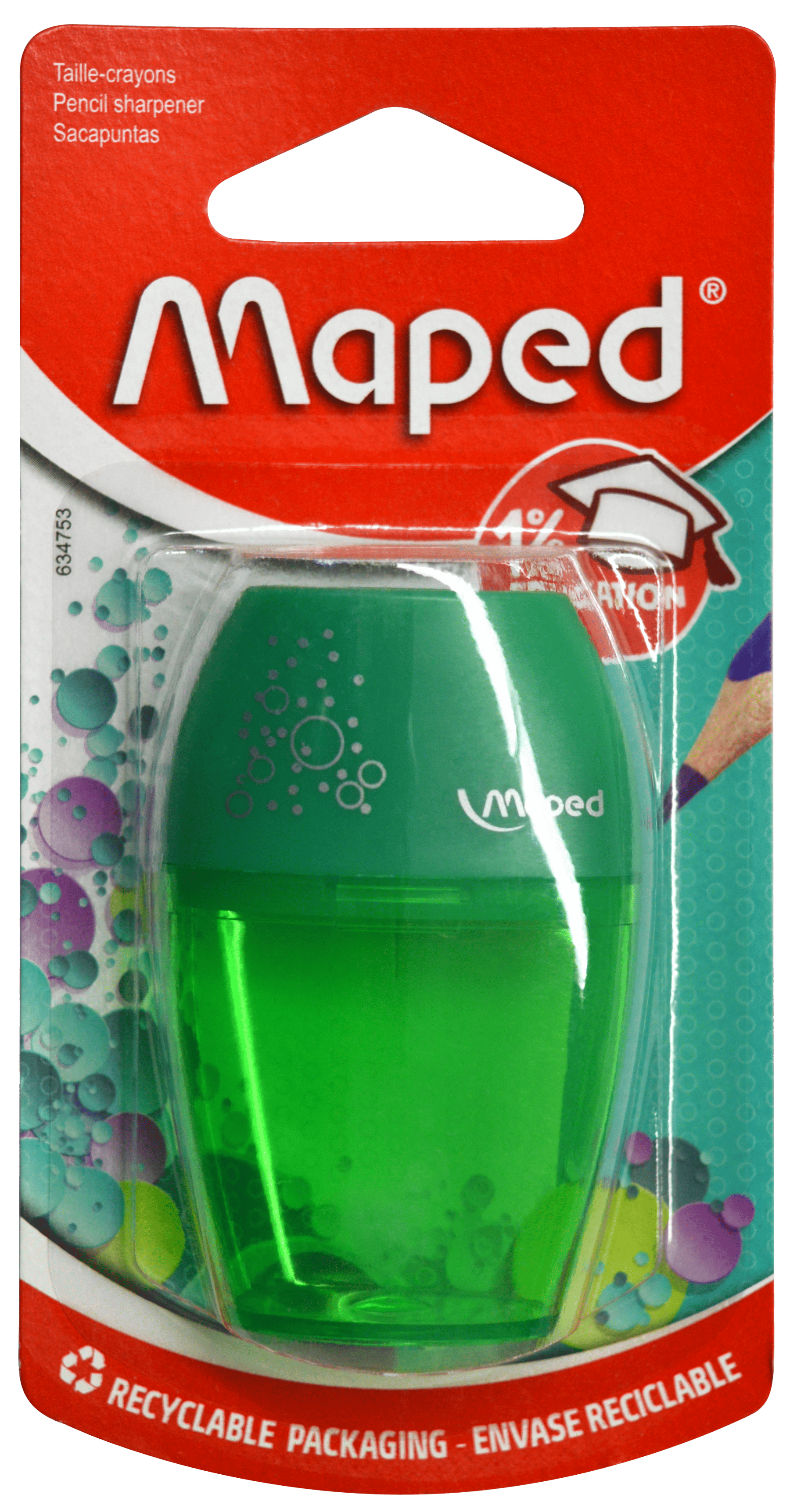Imagen de MAPED(1) SACAPUNTAS 634753ZM ELIPTICO BLISTER
